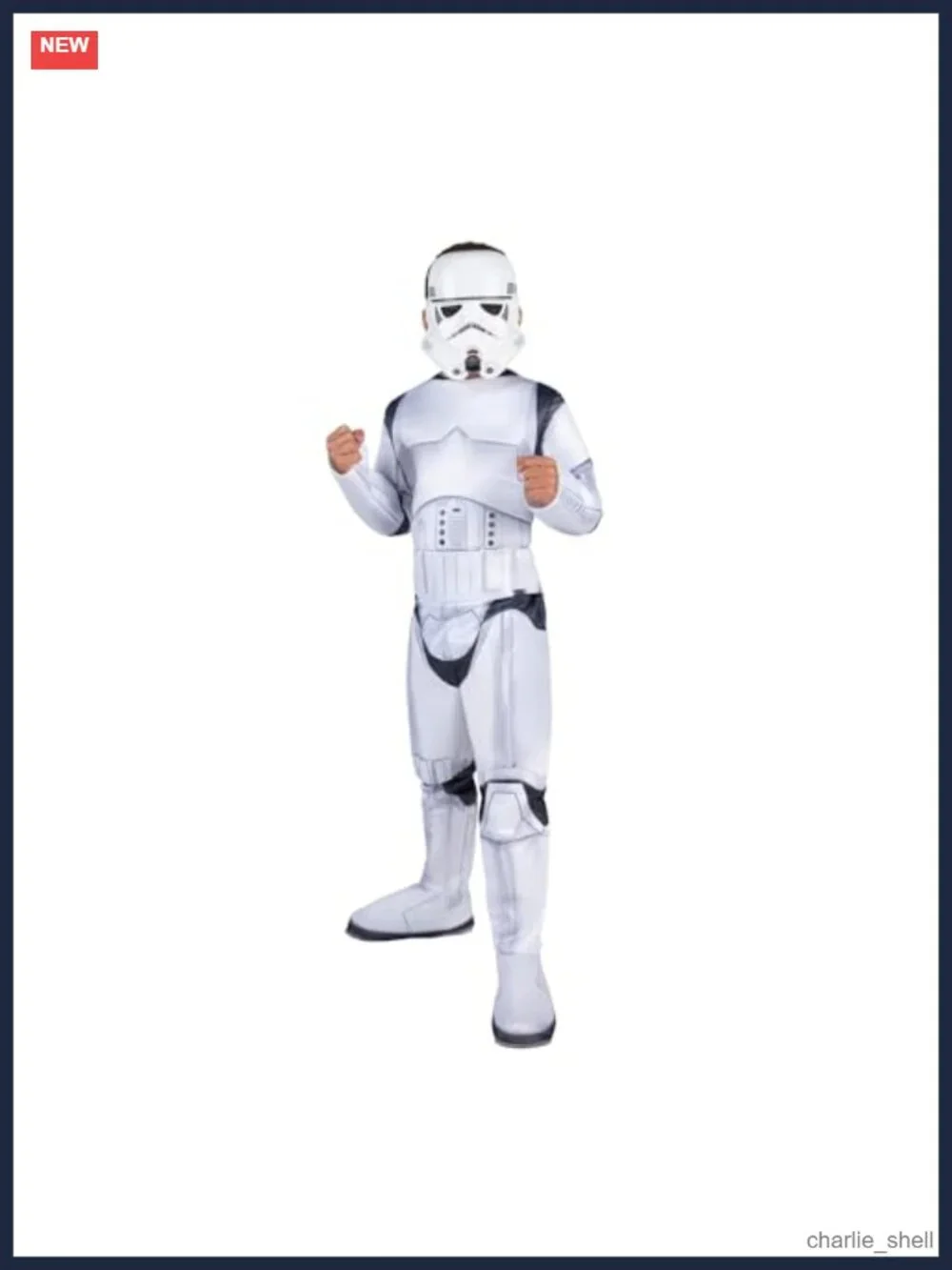 Star Wars Stormtrooper Youth Halloween Costume Padded Jumpsuit with Plastic Mask